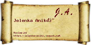 Jelenka Anikó névjegykártya